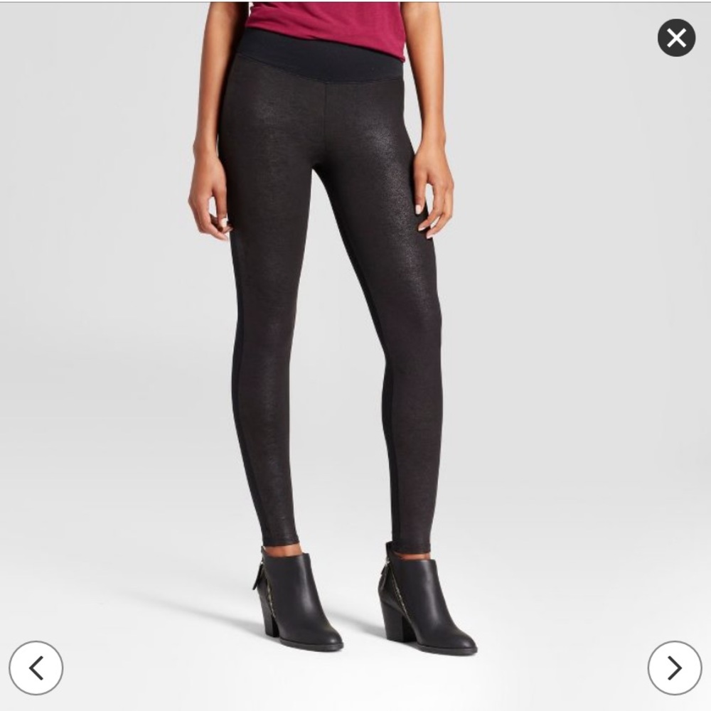 Spanx: Faux Leather Front Leggings